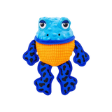 Kong Tropics Rattlez Frog Tough Squeaky Plush Dog Toy Medium/Large Dog