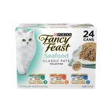 Fancy Feast Classic Seafood Feast Variety Pack Pate Canned Cat Food 