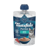 Blue Buffalo Tastefuls Purees with Tuna Natural Cat Food Complement 3 oz