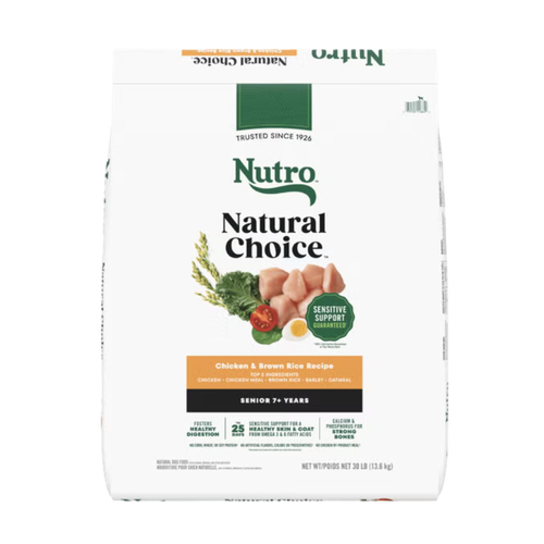 Nutro Natural Choice Senior Chicken & Brown Rice Recipe Dry Dog Food 30 lb