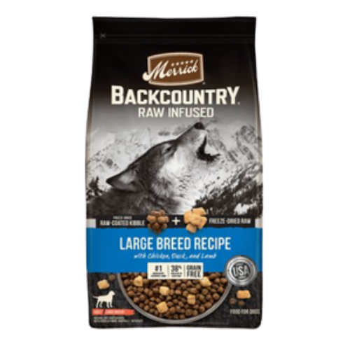 Merrick BackCountry Raw Infused Large Breed Recipe Grain-Free Dry Dog Food 20 lb