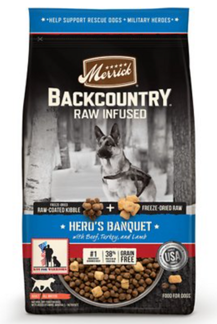 Merrick Backcountry Freeze-Dried Raw Infused Grain-Free Hero'S Banquet With Beef, Turkey, & Lamb Dry Dog Food