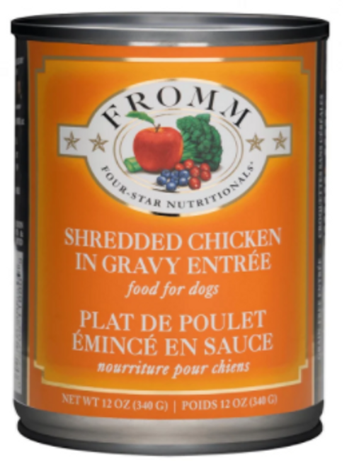 Fromm Four-Star Shredded Chicken In Gravy Entree Canned Dog Food