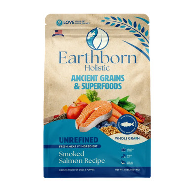 Earthborn Holistic Unrefined Smoked Salmon with Ancient Grains & Superfoods Dry Dog Food 