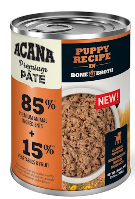 Acana Premium Pate Puppy Recipe In Bone Broth Wet Dog Food