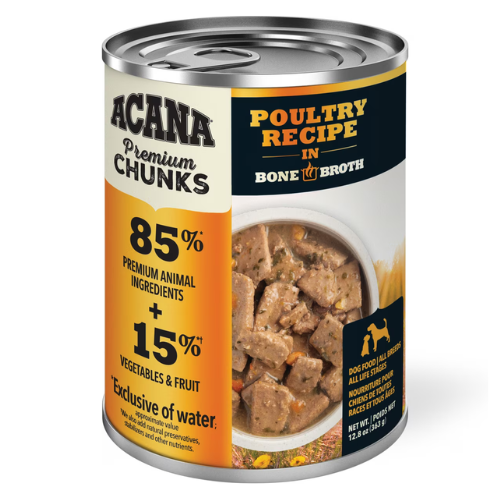 Acana Premium Chunks Poultry Recipe In Bone Broth Wet Dog Food