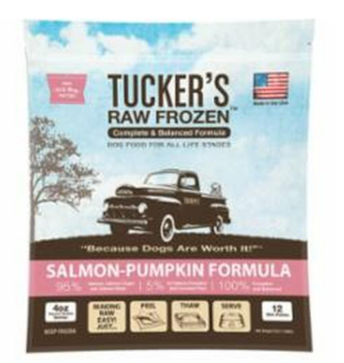 Tucker's Raw Frozen Salmon Pumpkin Complete & Balanced Dog Food