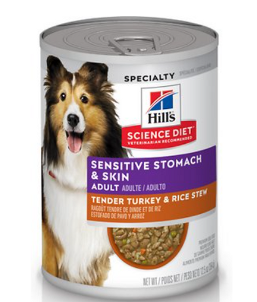 Hill's Science Diet Adult Sensitive Stomach & Skin Turkey Entree Canned Dog Food