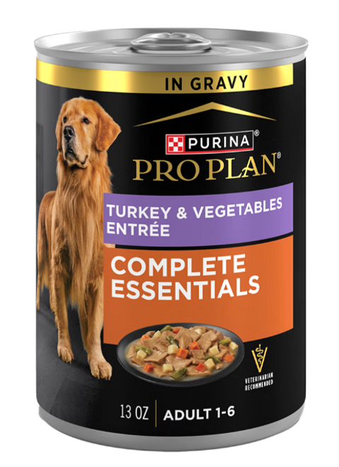 Purina Pro Plan Savor Adult Turkey & Vegetable Entree Slices In Gravy Canned Dog Food