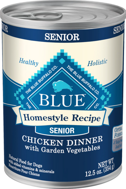 Blue Buffalo Homestyle Recipe Senior Chicken Dinner With Garden Vegetables & Brown Rice Canned Dog Food