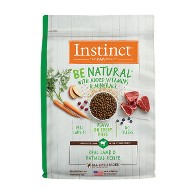 Instinct Be Natural Real Lamb & Oatmeal Recipe Freeze-Dried Raw Coated All Life Stage Dry Dog Food