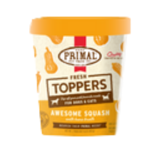Primal Fresh Toppers Awesome Squash with Bone Broth for Dogs & Cats 16 oz