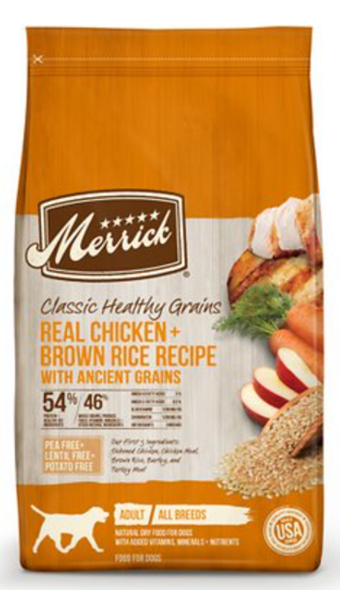Merrick Classic Healthy Grains Real Chicken & Brown Rice Recipe With Ancient Grains Adult Dry Dog Food