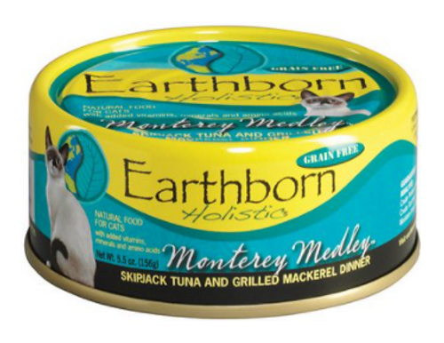 Earthborn Holistic Monterey Medley Skipjack Tuna & Grilled Mackerel Grain-Free Natural Canned Cat & Kitten Food