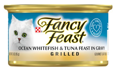 Fancy Feast Grilled Ocean Whitefish & Tuna Feast In Gravy Canned Cat Food