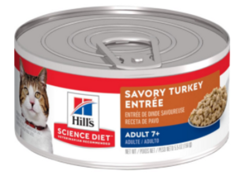 Hill's Science Diet Adult 7+ Savory Turkey Entree Canned Cat Food