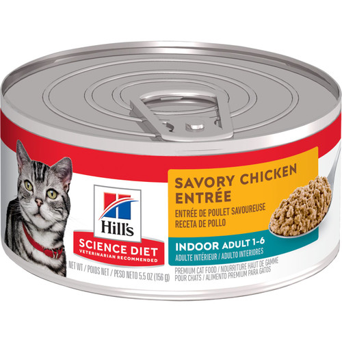 Hill's Science Diet Adult 1-6 Indoor Formula Savor Chicken Entree Canned Cat Food