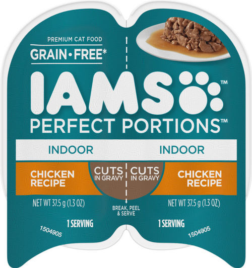 Iams Perfect Portions Indoor Chicken Recipe Pate Grain-Free Wet Cat Food