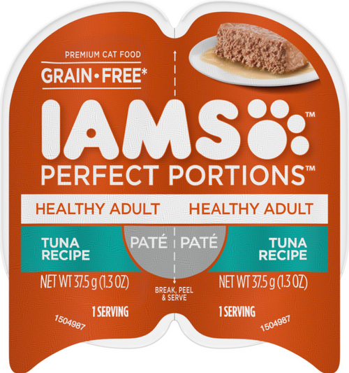 Iams Perfect Portions Indoor Tuna Recipe Pate Grain-Free Wet Cat Food