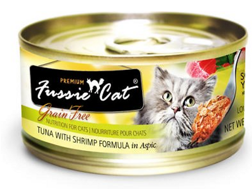 Fussie Cat Tuna With Shrimp Formula In Aspic Grain-Free Canned Cat Food