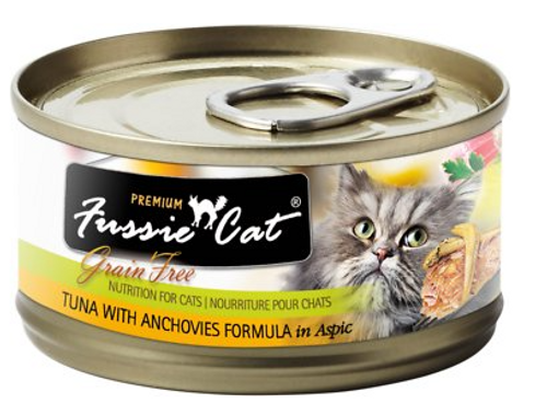 Fussie Cat Tuna With Anchovies Formula In Aspic Grain-Free Canned Cat Food