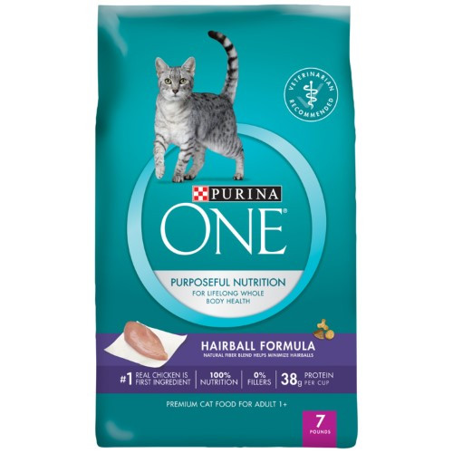Purina One Hairball Formula Dry Cat Food 7 lb