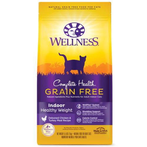 Wellness Complete Health Indoor Healthy Weight Chicken Recipe Grain-Free Dry Cat Food 5.5 lb