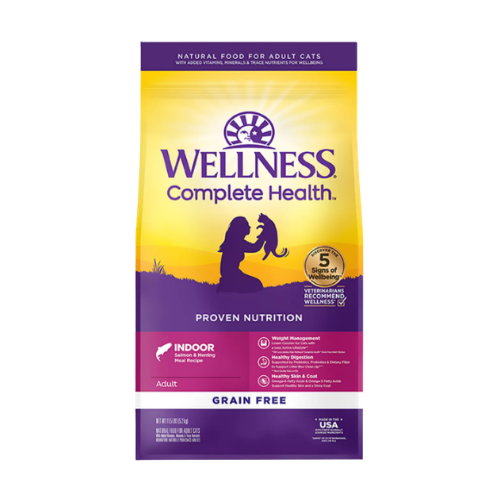 Wellness Complete Health Indoor Natural Salmon & Herring Grain-Free Dry Cat Food 5.5 lb