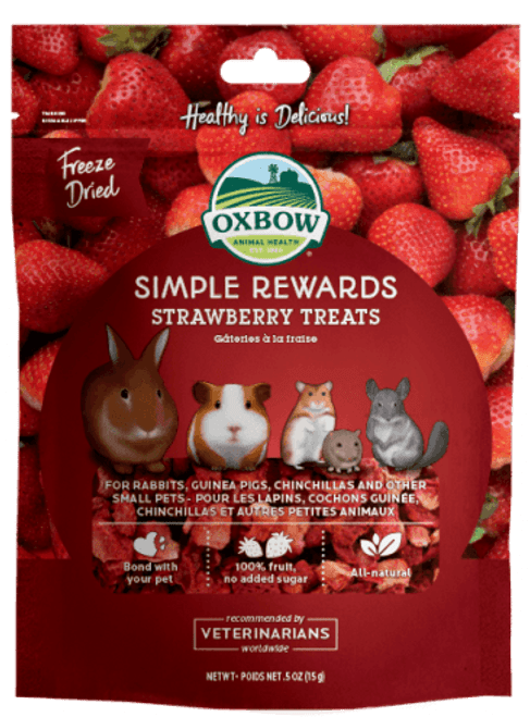 Oxbow Animal Health Simple Rewards Freeze-Dried Strawberry Treats .5 oz