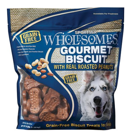 Sportmix Wholesomes Grain-Free Premium Gourmet Roasted Peanut Dog Biscuits 3 lb