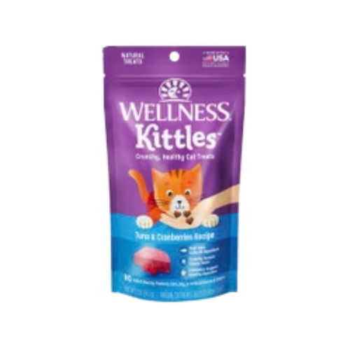 Wellness Kittles Grain-Free Tuna & Cranberries Recipe Crunchy Cat Treats 2 oz