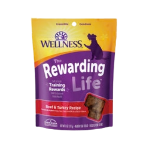 Wellness Rewarding Life Beef & Turkey Recipe Dog Training Treats 6 oz