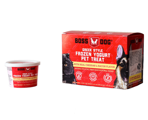 Boss Dog Greek Style Frozen Yogurt Cheese & Bacon Dog Treat