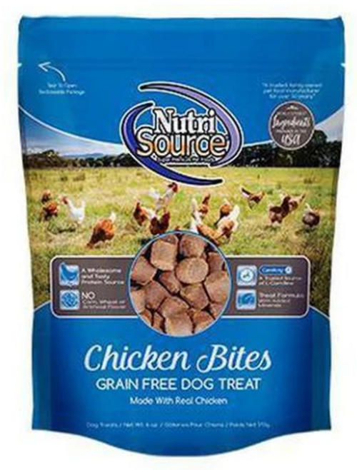 Nutrisource Grain-Free Chicken Bites Dry Dog Treats 6 oz