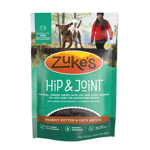 Zuke's Hip & Joint Support Peanut Butter & Oats Recipe Dog Treats 1 lb