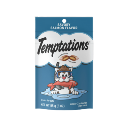 Whiskas Temptations Savory Salmon Flavor Cat Treats 3 oz