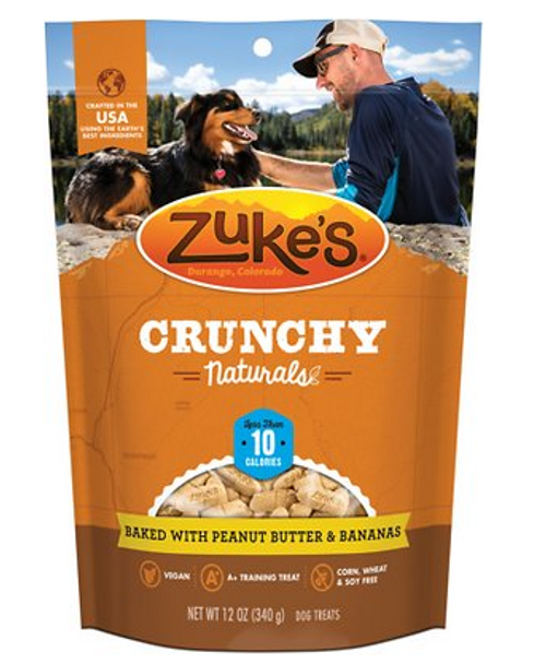 Zuke's Crunchy Naturals Baked With Peanut Butter & Bananas Dog Treats 12 oz