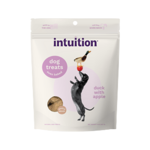 Intuition Oven Baked Dog Treats with Duck & Apple 8 oz