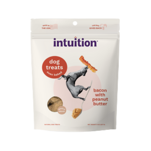 Intuition Oven Baked Dog Treats with Bacon & Peanut Butter 8 oz