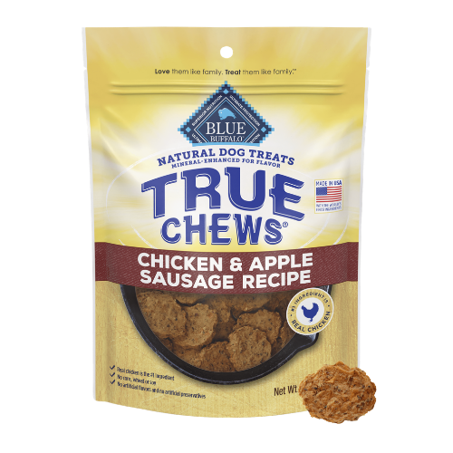 True Chews Chicken & Apple Sausage Recipe Dog Treats 12 oz