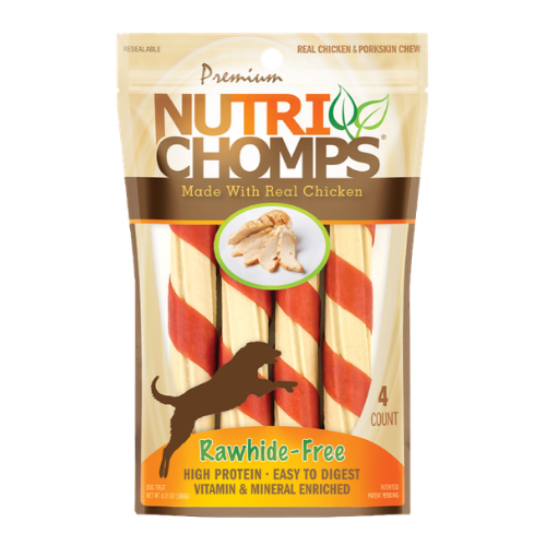 Scott Pet Premium Nutri Chomps Chicken Twists With Flavor Wrap Dog Treats 4 ct