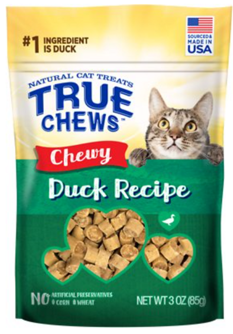 True Chews Duck Recipe Chewy Cat Treats 3 oz
