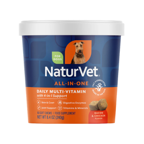 Naturvet All-In-One Support Soft Chews for Dogs Supplement 60 ct