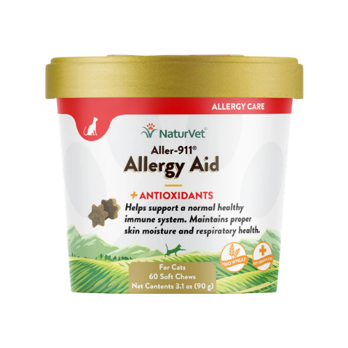 Naturvet Aller-911 Allergy Aid Plus Antioxidants Cat Soft Chews Supplement 60 ct