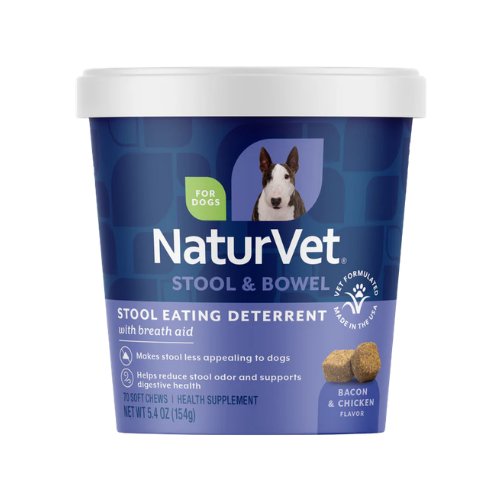 Naturvet Stool Eating Deterrent Plus Breath Aid Dog Soft Chews 70 ct