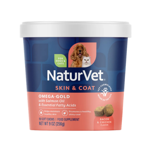 Naturvet Omega Gold Plus Salmon Oil Dog Soft Chews 90 ct