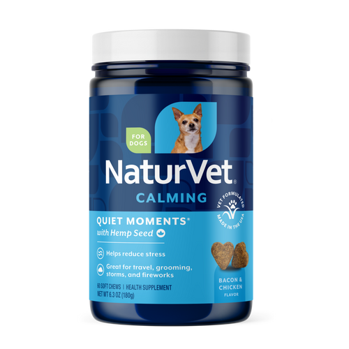 Naturvet Hemp Quiet Moments Soft Chews Calming Supplement for Dogs