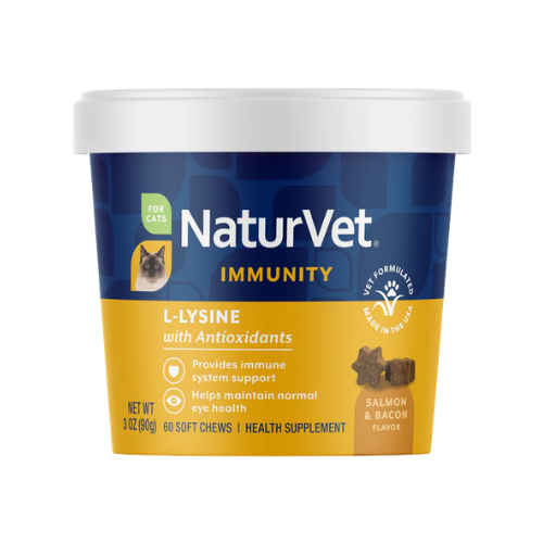 Naturvet L-Lysine Immune Support Plus Antioxidants Cat Soft Chews 60 ct
