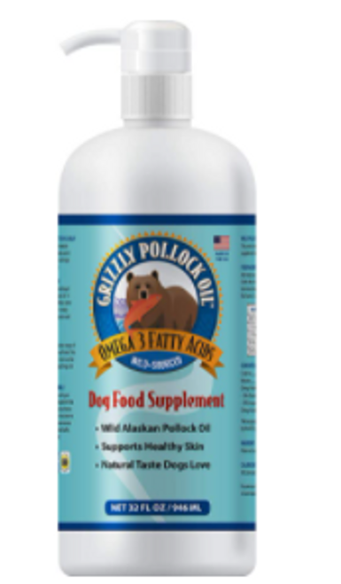 Grizzly Pet Products Pollock Oil Dog Food Supplement