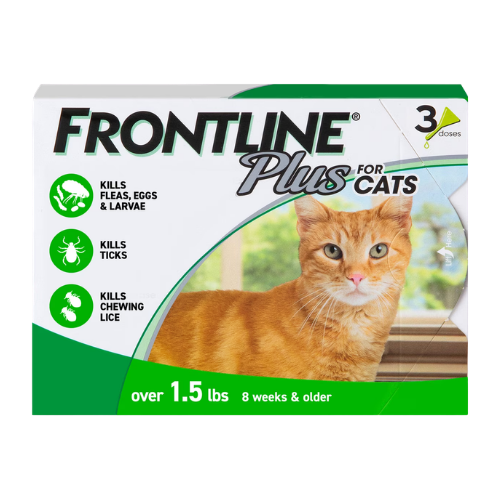 Merial Frontline Plus Flea & Tick Treatment for Cats 3 pk